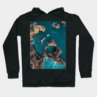 Ponta da Piedade, aerial view in Portugal Hoodie